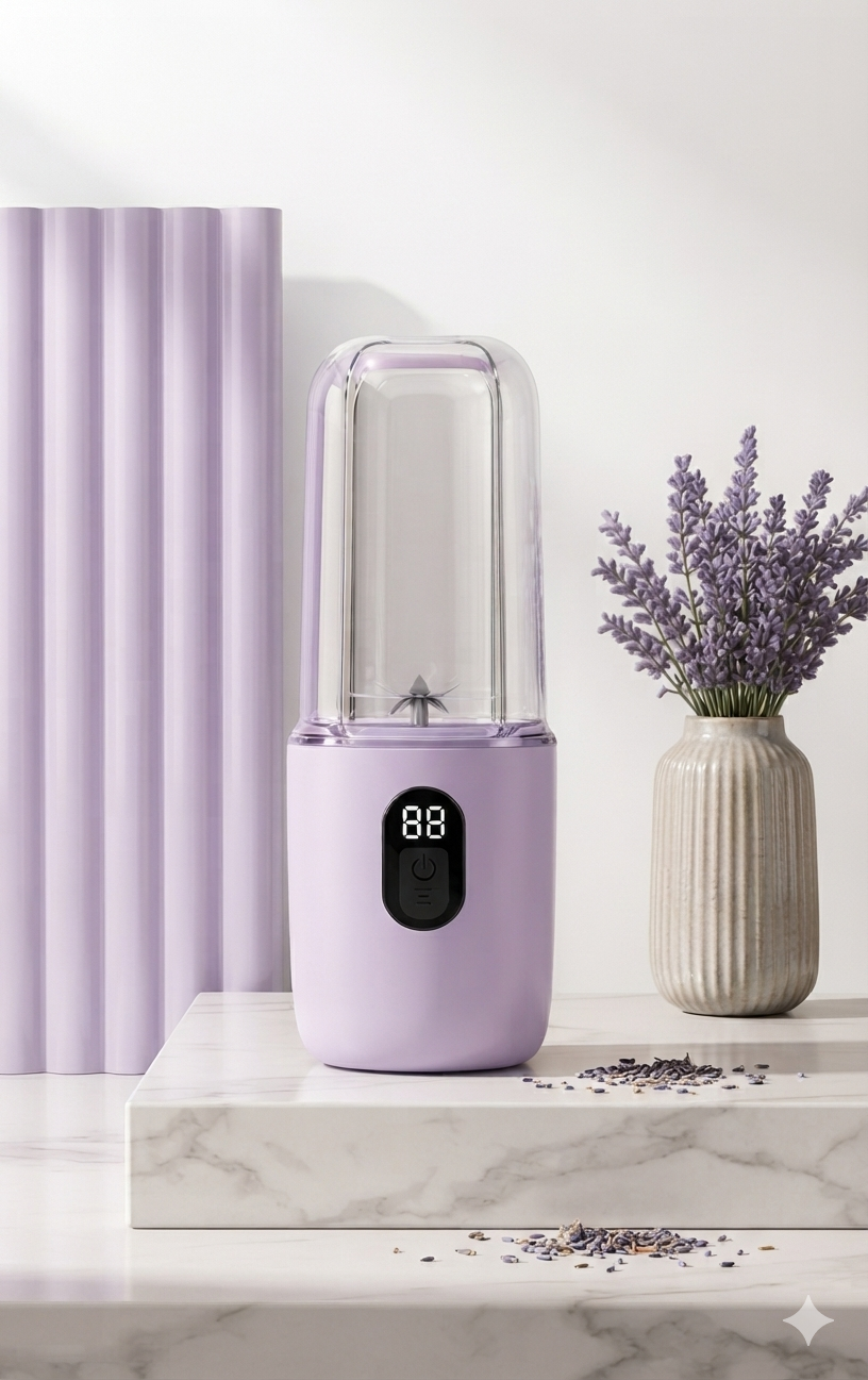 BlendGo™ Portable Juicer Blender – 500ml USB Rechargeable Smoothie Maker