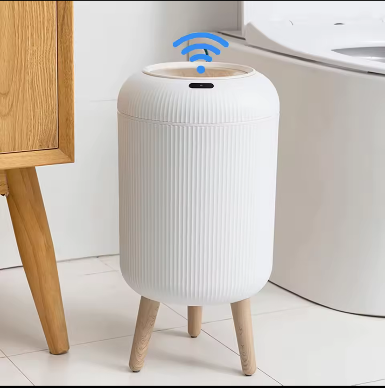 Smart Motion Sensor Trash Can – Touchless Automatic Lid for Bedroom office& kitchen
