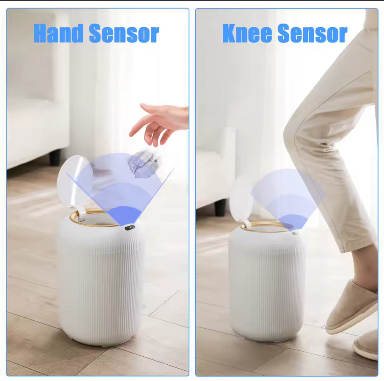 Smart Motion Sensor Trash Can – Touchless Automatic Lid for Bedroom office& kitchen