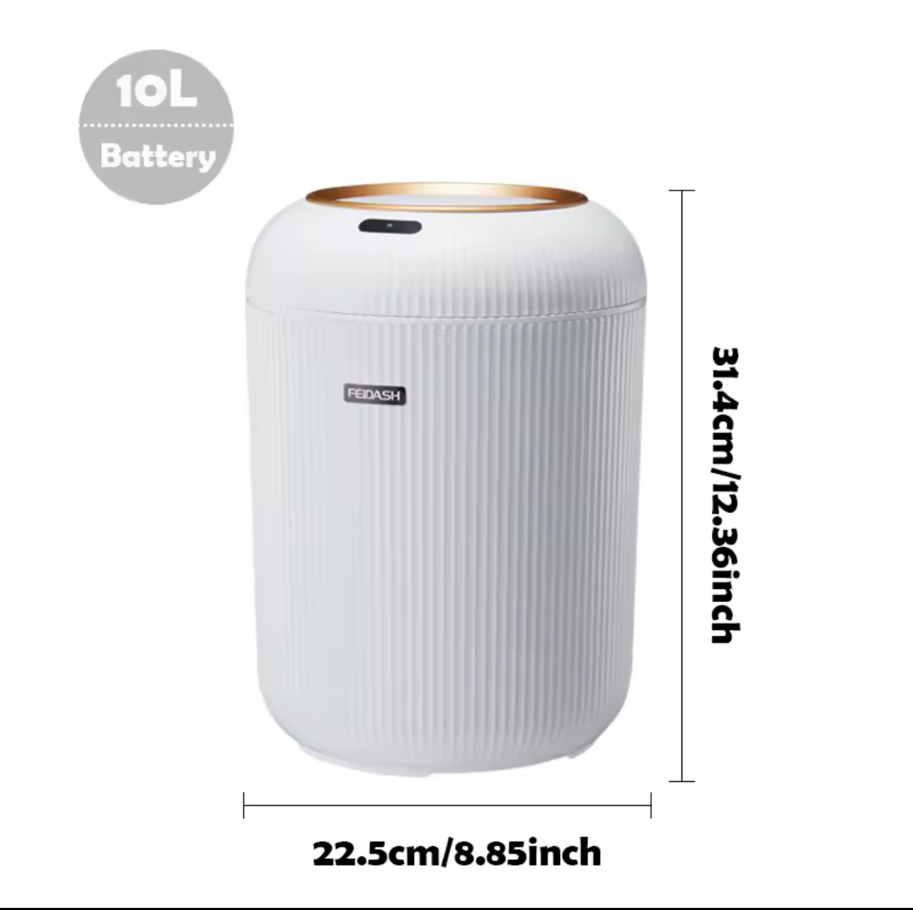 Smart Motion Sensor Trash Can – Touchless Automatic Lid for Bedroom office& kitchen