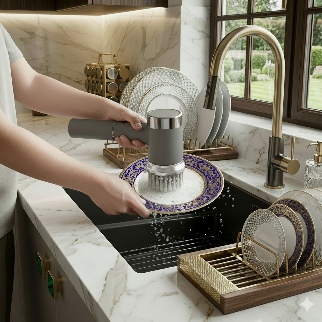 TurboClean™ Electric Spin Scrubber – 5 Brush Heads & 3-Speed Powerful Cordless Cleaner