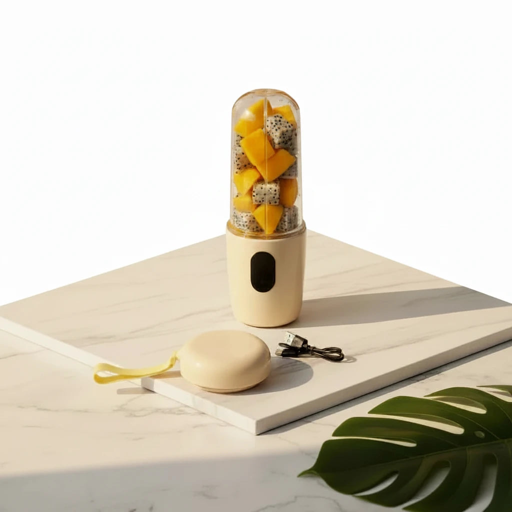 BlendGo™ Portable Juicer Blender – 500ml USB Rechargeable Smoothie Maker