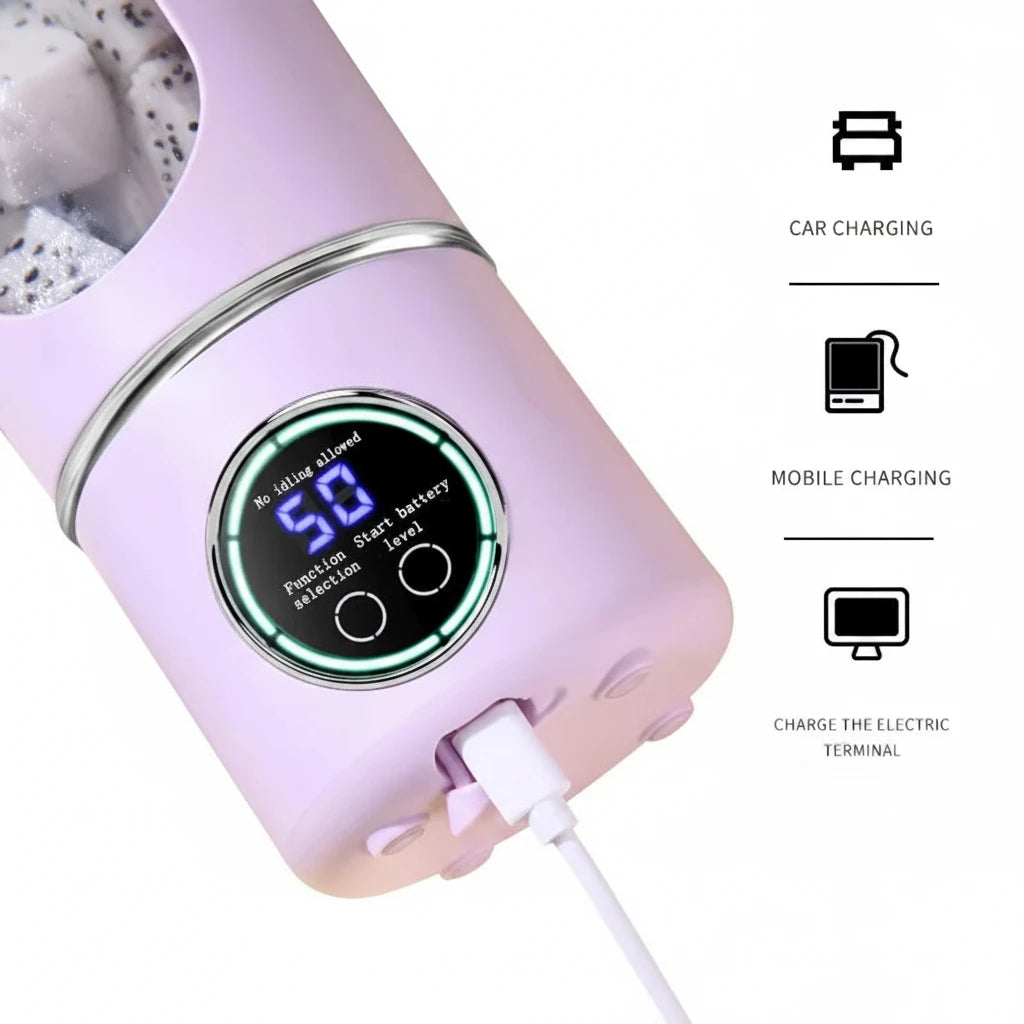 Portable Blender Bottle 700ML – USB Rechargeable Smoothie & Juice Maker