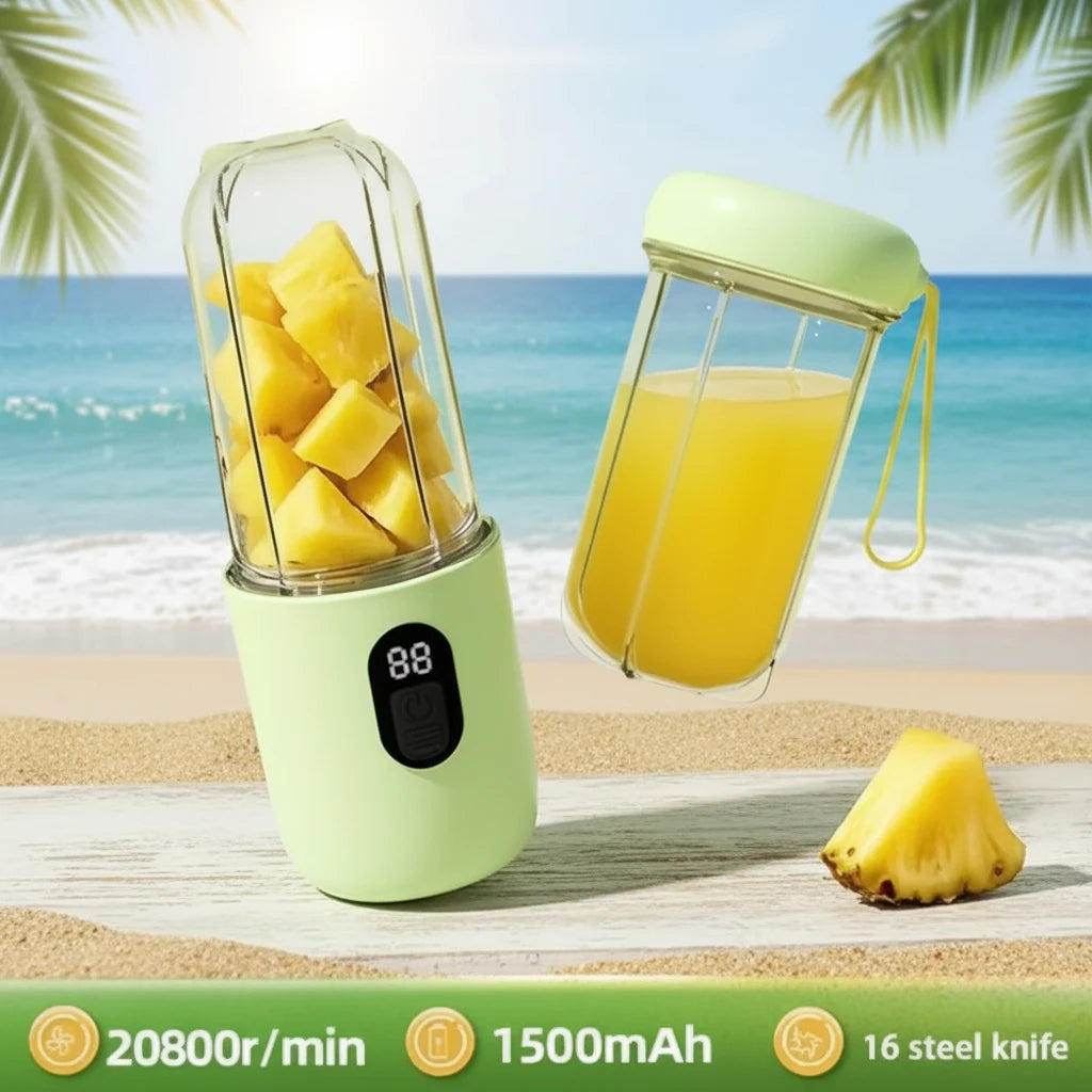 Portable Auto Juicing Cup USB Rechargeable Cordless Electric Fruit Juicer Multifunction 500ml Capacity Fruit Extractor Cup