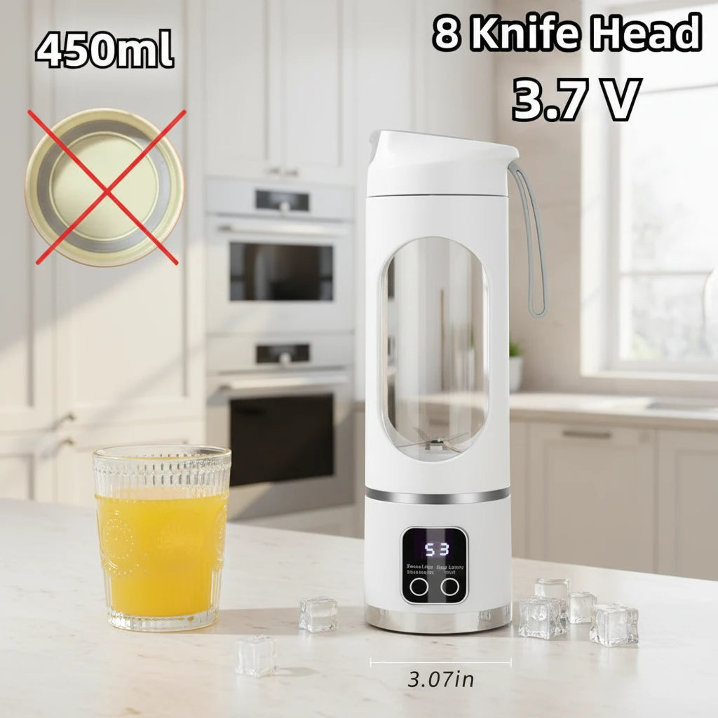 Portable Blender Bottle 700ML – USB Rechargeable Smoothie & Juice Maker
